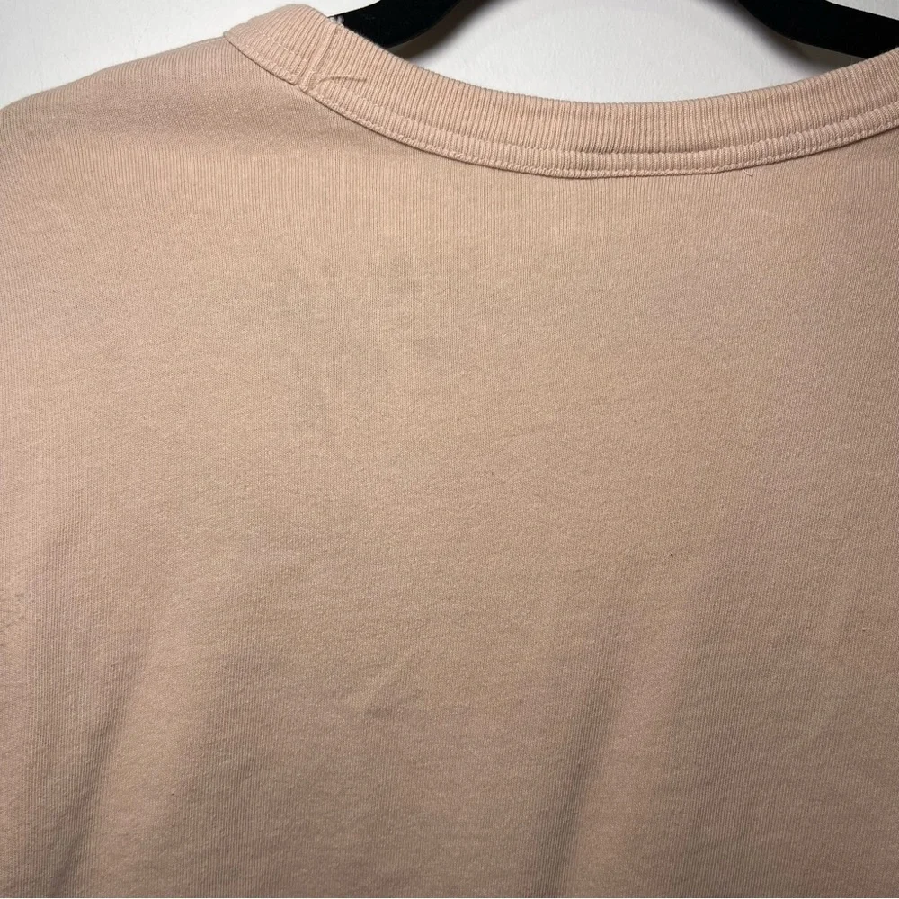 Champion Women's light pink logo casual crop top vrew neck sweatshirt in size M - Picture 7 of 7